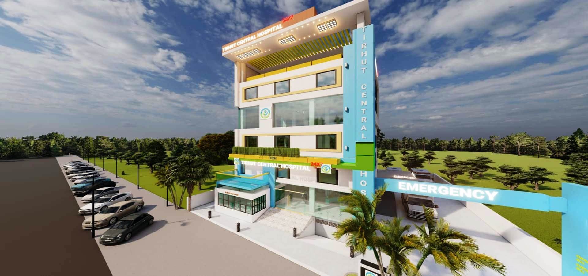 Tirhut Central Hospital building, Sakari Saraiya